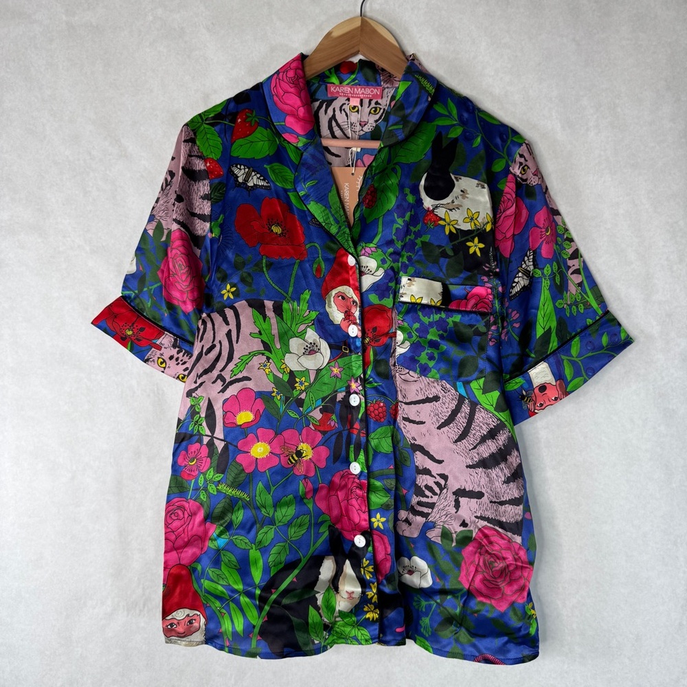 KAREN MABON Garden Gnome Silk Sleep Set - Sz XS - Picture 7 of 16